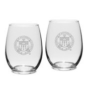 USC Trojans Set of Two Seal Stemless Wine Glass